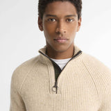 BARBOUR Maglia uomo con mezza zip Essentials Pearl