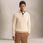 BARBOUR Maglia uomo con mezza zip Essentials Pearl