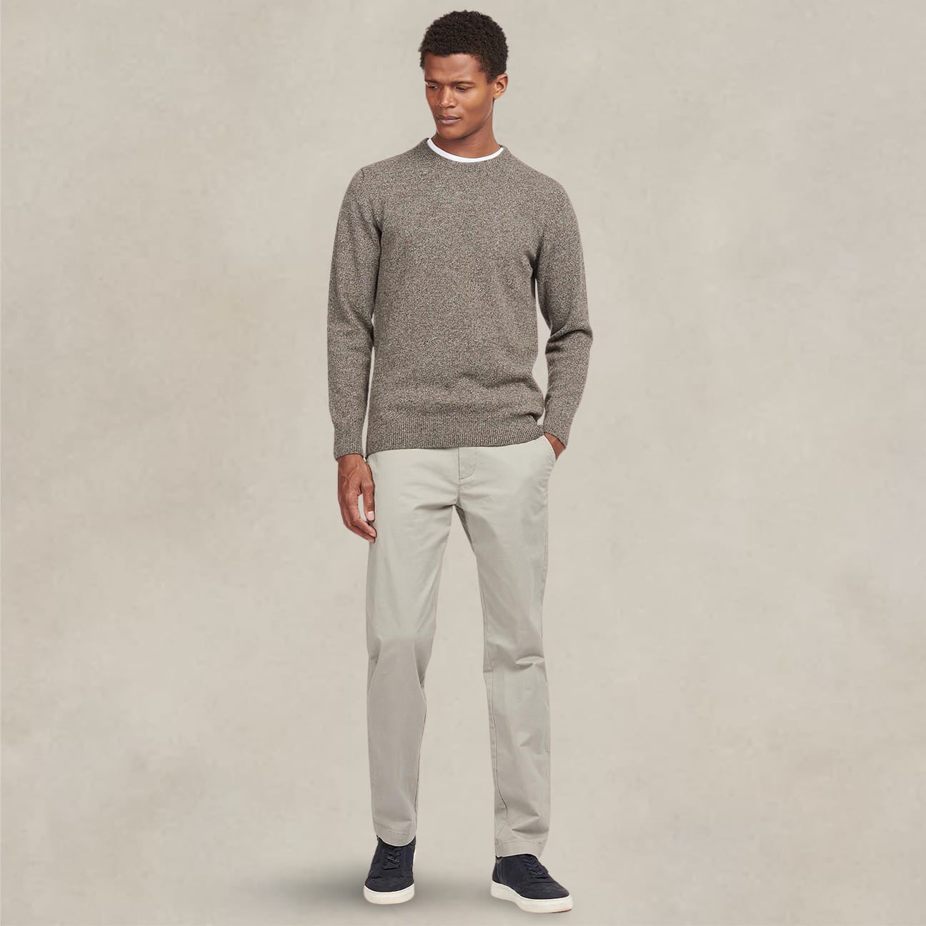 BARBOUR Maglia uomo girocollo Fog