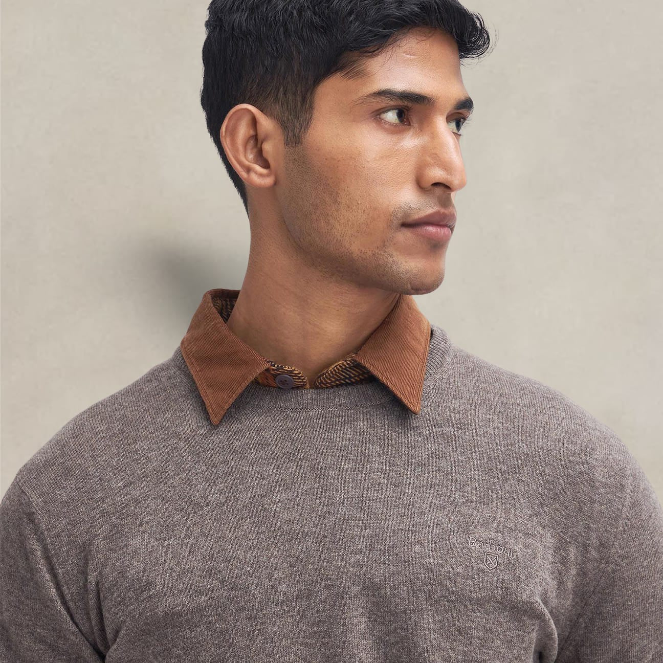 BARBOUR Maglia uomo girocollo Stone