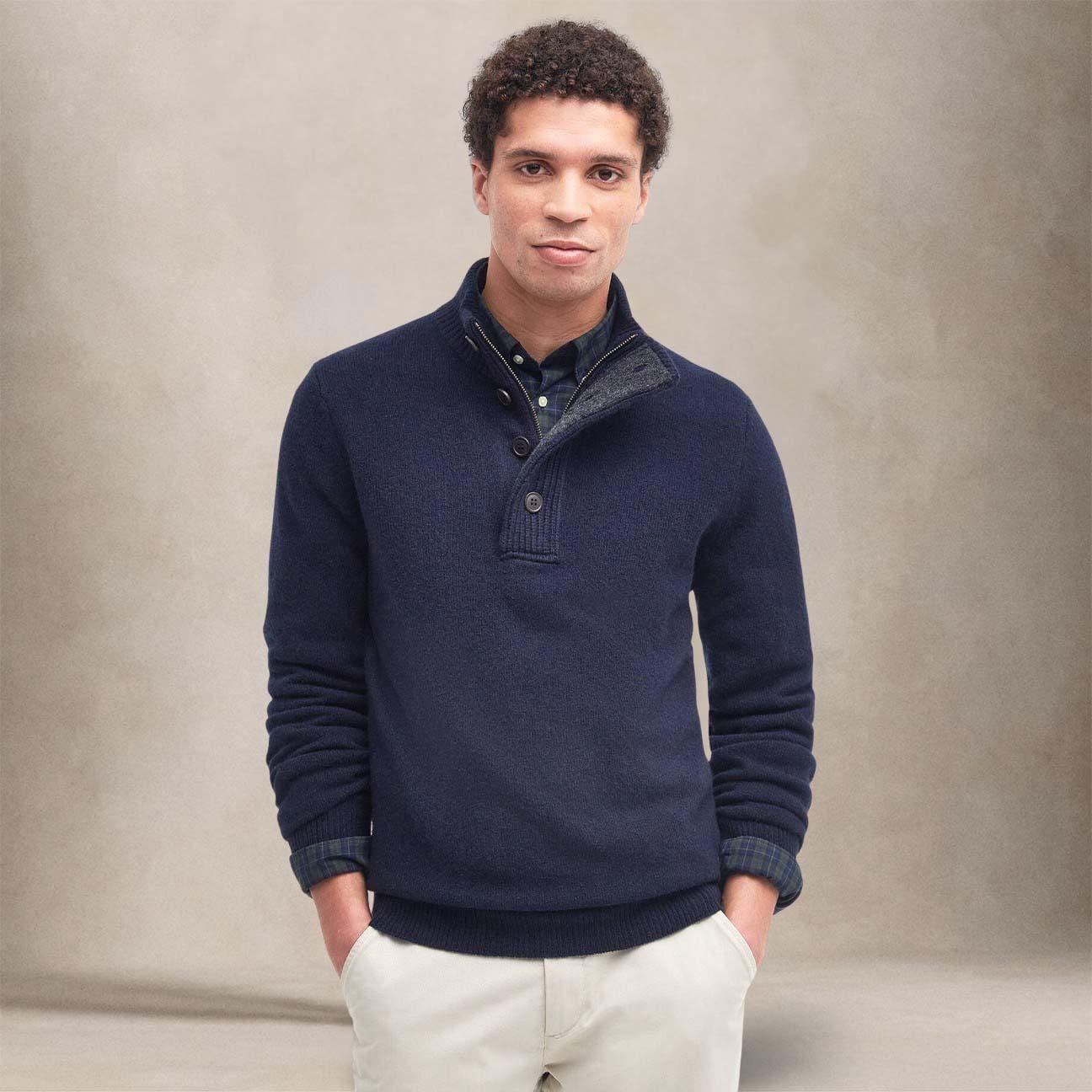 BARBOUR Maglia uomo in lana Blue