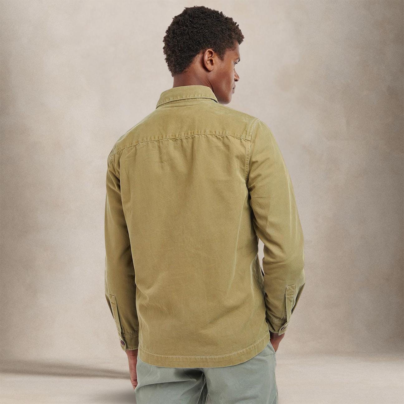 BARBOUR Overshirt uomo in cotone Olive