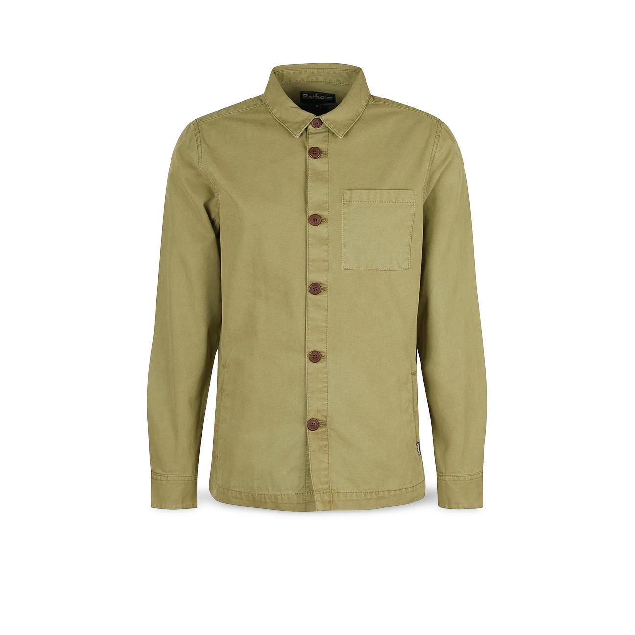 BARBOUR Overshirt uomo in cotone Olive