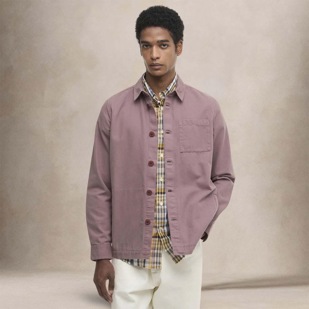 BARBOUR Overshirt uomo in cotone Peppercorn