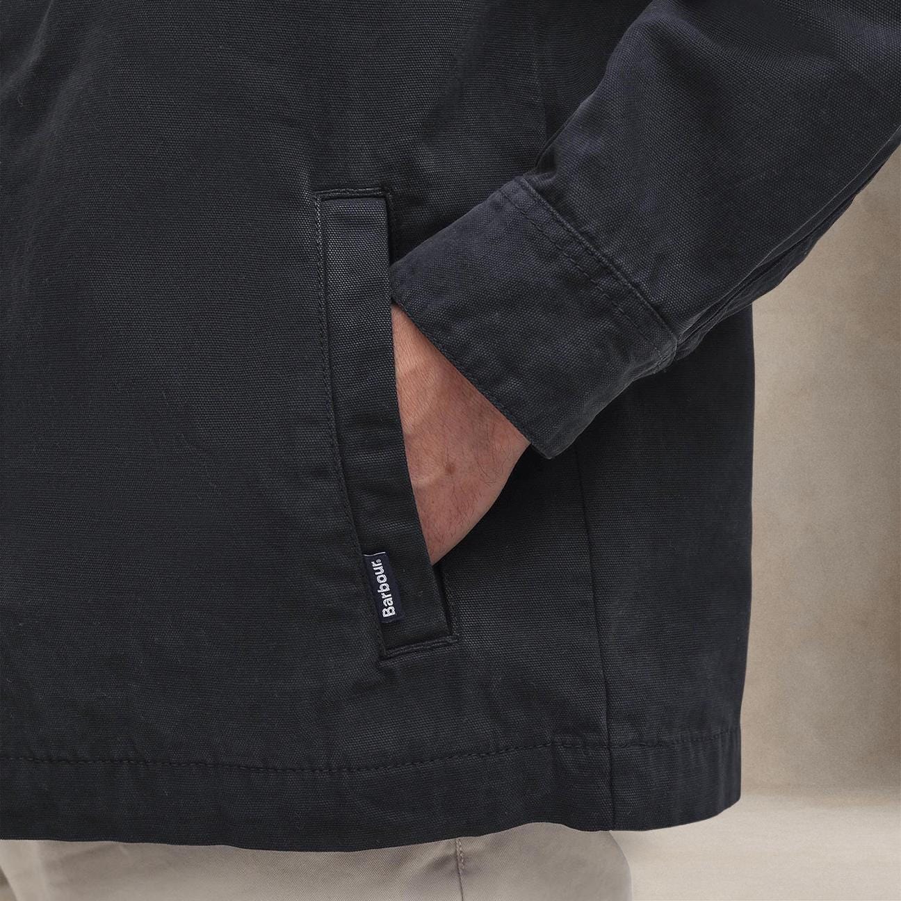 BARBOUR Overshirt washed  uomo in cotone Blue