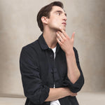 BARBOUR Overshirt washed  uomo in cotone Blue