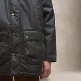 BARBOUR Parka uomo in cotone cerato Bedale Olive