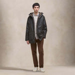 BARBOUR Parka uomo in cotone cerato Bedale Olive