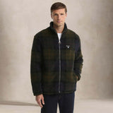 BARBOUR Pile Sherpa uomo con motivo tartan Shadow