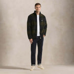 BARBOUR Pile Sherpa uomo con motivo tartan Shadow