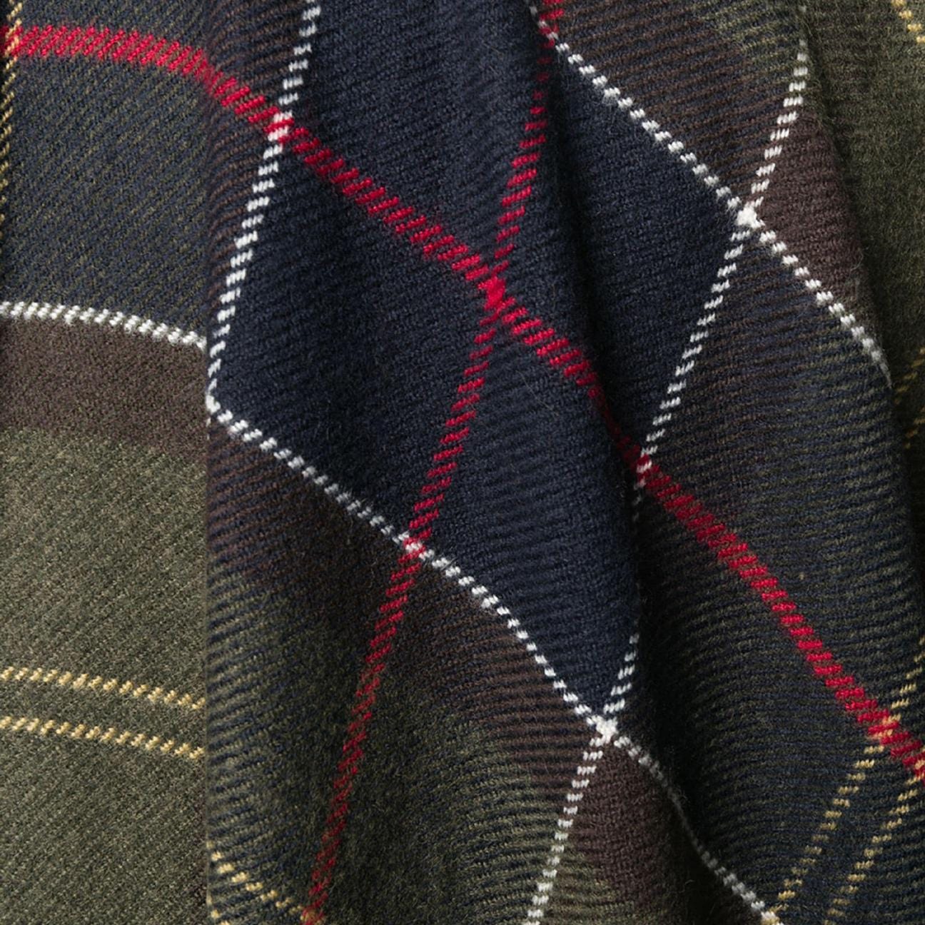 BARBOUR Scialle Staffin in Tartan Verde