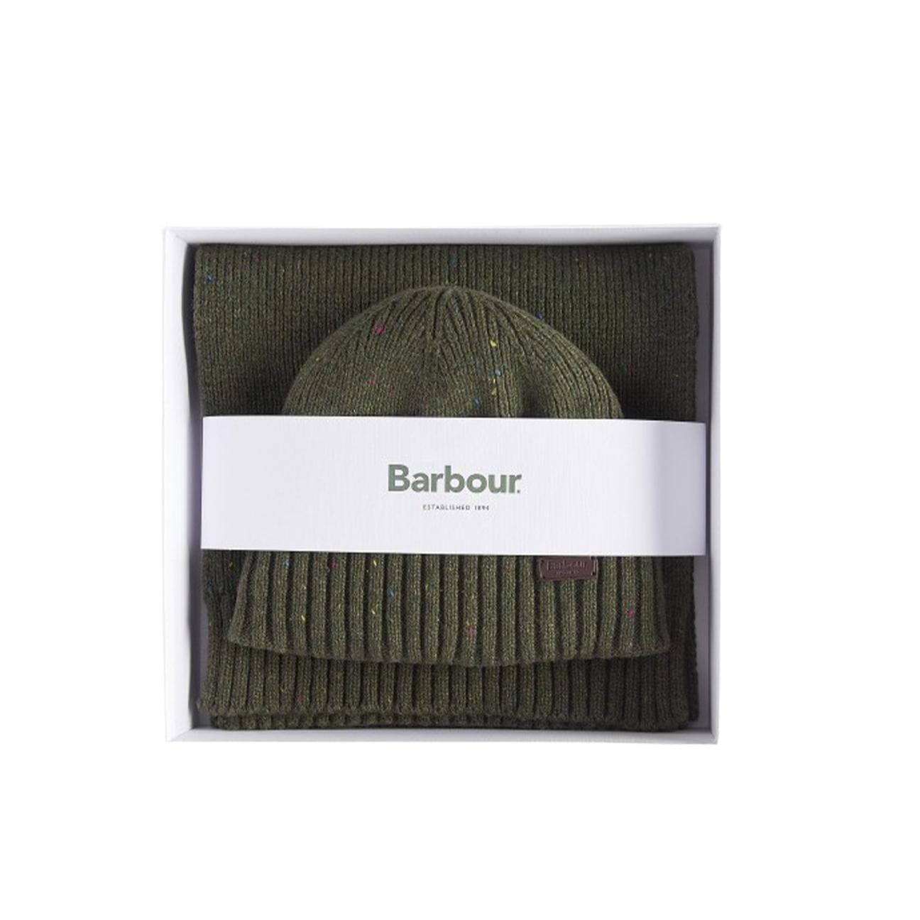 BARBOUR Set regalo Carlton Fleck Olive