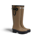 BARBOUR Stivali donna in gomma Leighton Military Brown