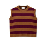 BE YOU Gilt donna in casjìhmere a righe Merlot Cannella