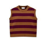 BE YOU Gilt donna in casjìhmere a righe Merlot Cannella