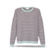 BE YOU Maglia donna a righe in viscosa Bianco e Marrone