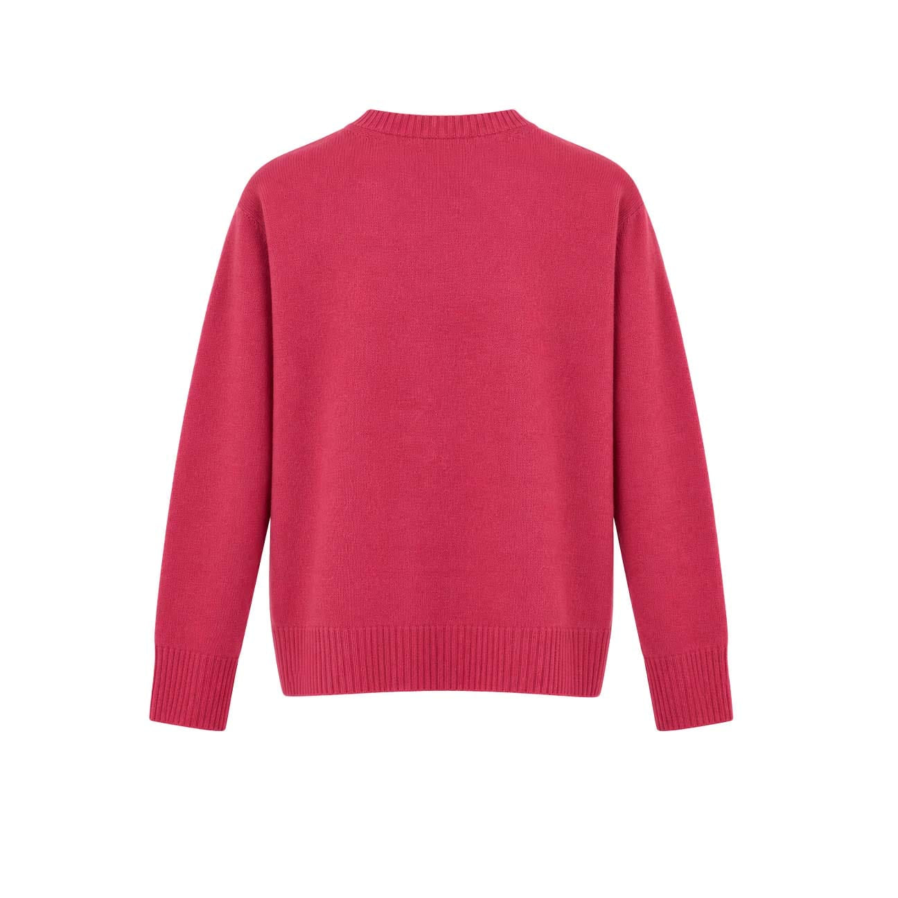 BE YOU Maglia donna girocollo in cashmere Lampone