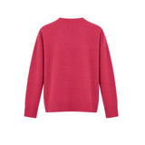 BE YOU Maglia donna girocollo in cashmere Lampone