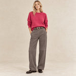 BE YOU Maglia donna girocollo in cashmere Lampone
