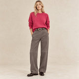 BE YOU Maglia donna girocollo in cashmere Lampone