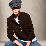 BE YOU Polo donna in cashmere Marrone