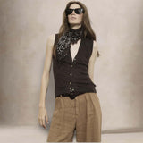 BE YOU Stola Bandana grande Marrone