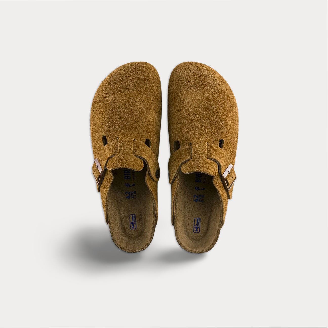 BIRKENSTOCK Boston in pelle scamosciata Marrone