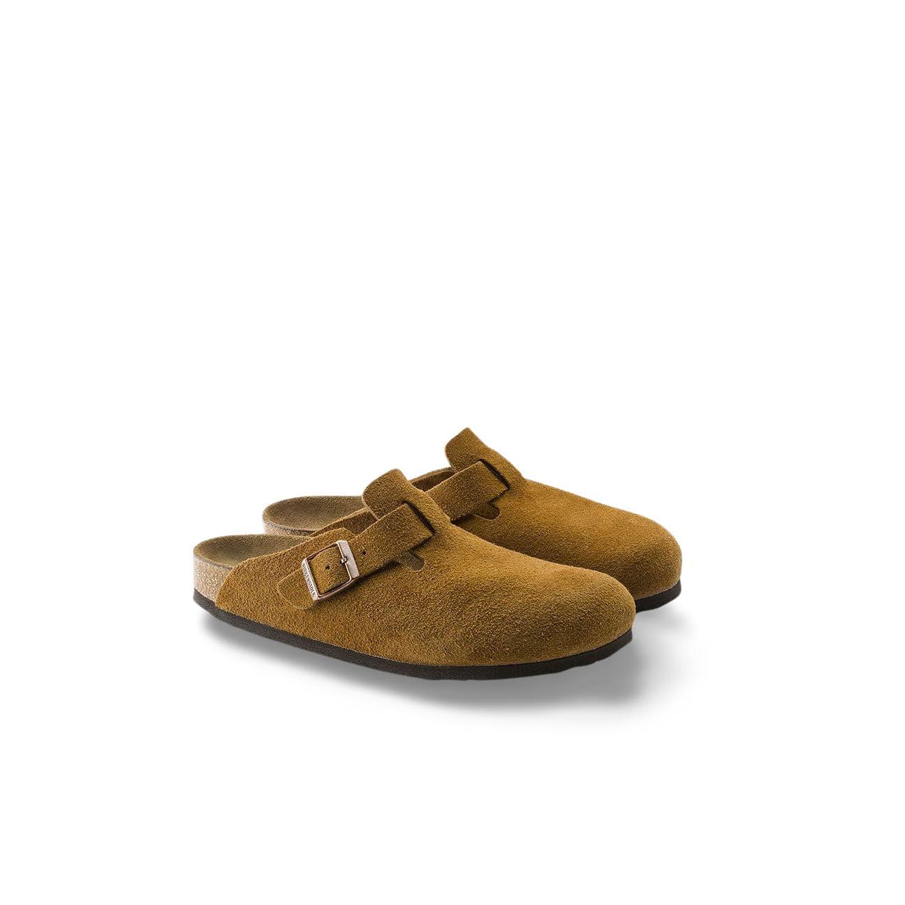 BIRKENSTOCK Boston in pelle scamosciata Marrone