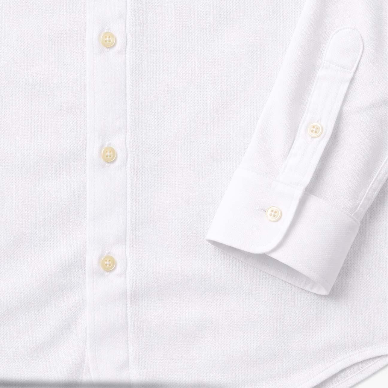 BL'KER Camicia uomo in piquet Bianco