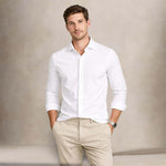BL'KER Camicia uomo in piquet Bianco