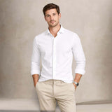 BL'KER Camicia uomo in piquet Bianco