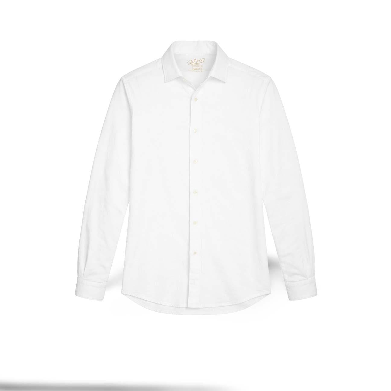 BL'KER Camicia uomo in piquet Bianco