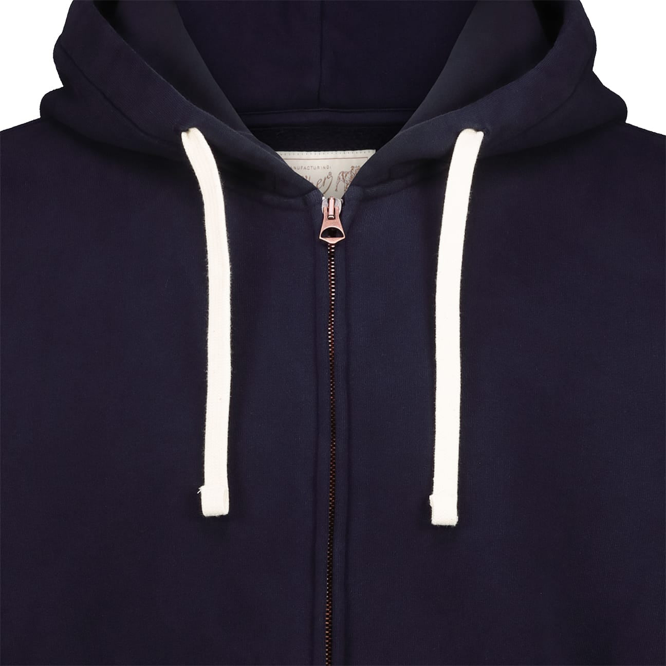BL'KER Felpa uomo con zip e cappuccio Blue