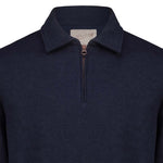 BL'KER Felpa uomo Maryland in cotone Blue Indigo