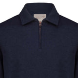 BL'KER Felpa uomo Maryland in cotone Blue Indigo