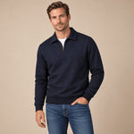 BL'KER Felpa uomo Stanford in cotone Blue Indigo