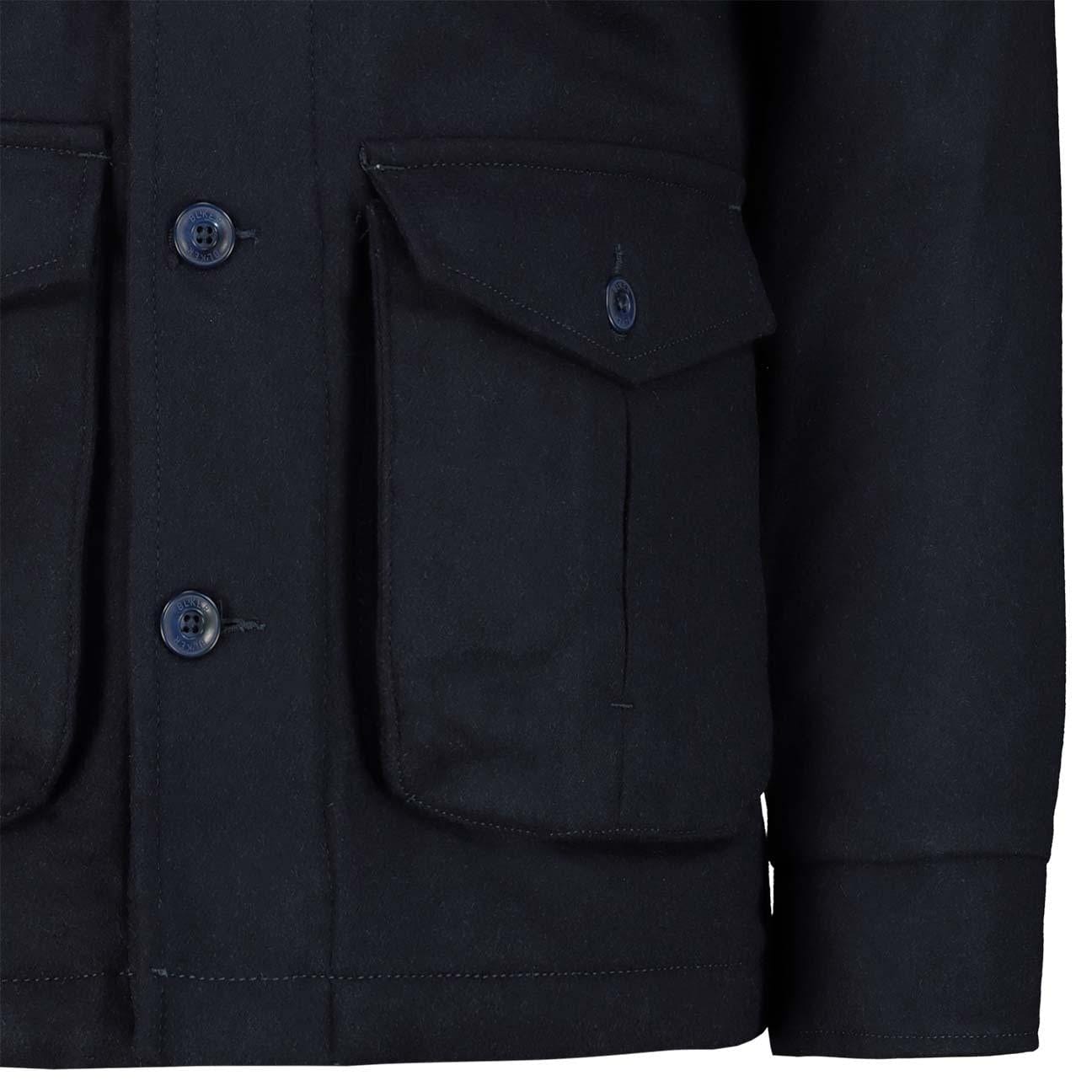 BL'KER Field Jacket uomo  in lana Blue