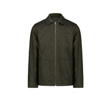BL'KER Giacca uomo reversibile Elk in lana Donegal Verde Militare