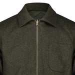 BL'KER Giacca uomo reversibile Elk in lana Donegal Verde Militare