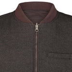 BL'KER Gilet reversibile in lana e nylon trapuntato Marrone