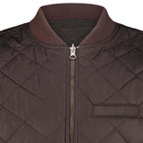 BL'KER Gilet reversibile in lana e nylon trapuntato Marrone