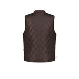 BL'KER Gilet reversibile in lana e nylon trapuntato Marrone