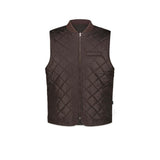 BL'KER Gilet reversibile in lana e nylon trapuntato Marrone