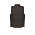 BL'KER Gilet reversibile in lana e nylon trapuntato Marrone