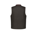 BL'KER Gilet reversibile in lana e nylon trapuntato Marrone