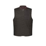 BL'KER Gilet reversibile in lana e nylon trapuntato Marrone