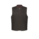 BL'KER Gilet reversibile in lana e nylon trapuntato Marrone