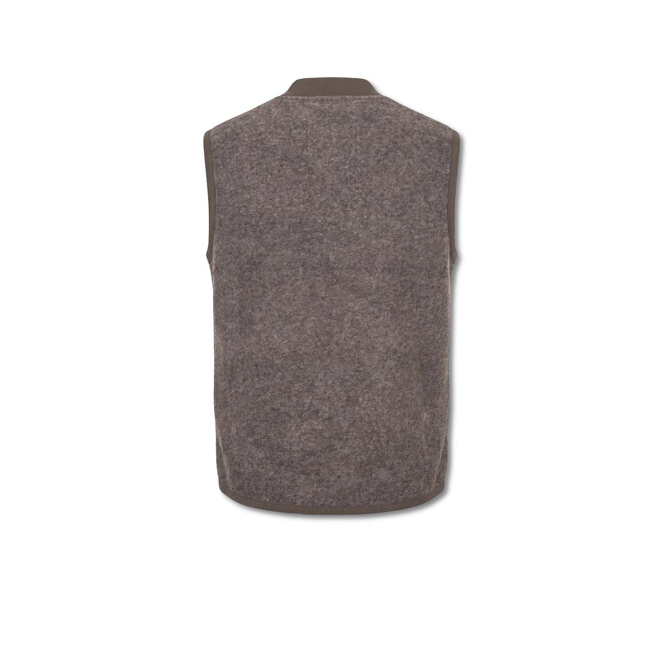 BL'KER Gilet uomo in lana boiled Dark Brown