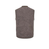 BL'KER Gilet uomo in lana boiled Dark Brown