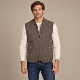 BL'KER Gilet uomo in lana boiled Dark Brown